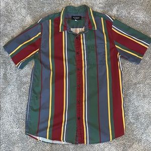 PacSun Multi Color Stripe Button Down Shirt